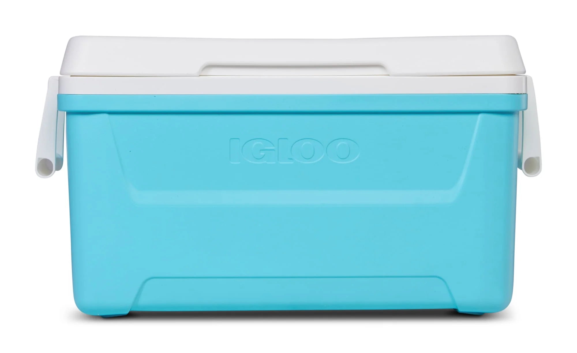 Igloo 48 QT. Laguna Hard-Sided Ice Chest Cooler, Aqua Blue and White
