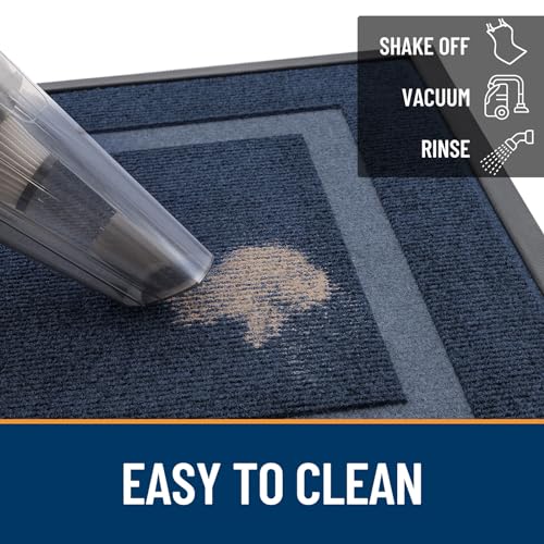 OLANLY Front Door Mat Indoor Outdoor Entrance, Waterproof, 36x24, Black P2970