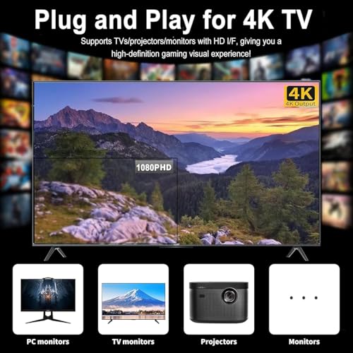 Wireless Retro Game Console Stick with 20,000+ Classic Games, 4K HDMI, Dual Wireless Controllers Z545667