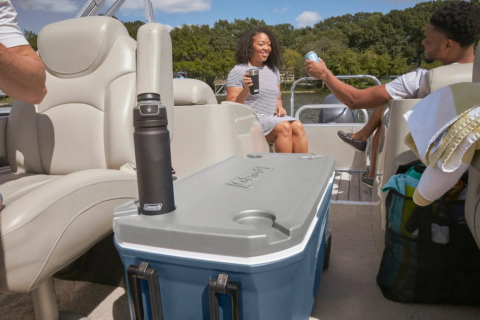 Coleman 316 Series 100QT Hard Chest Wheeled Cooler, Lakeside Blue H646398