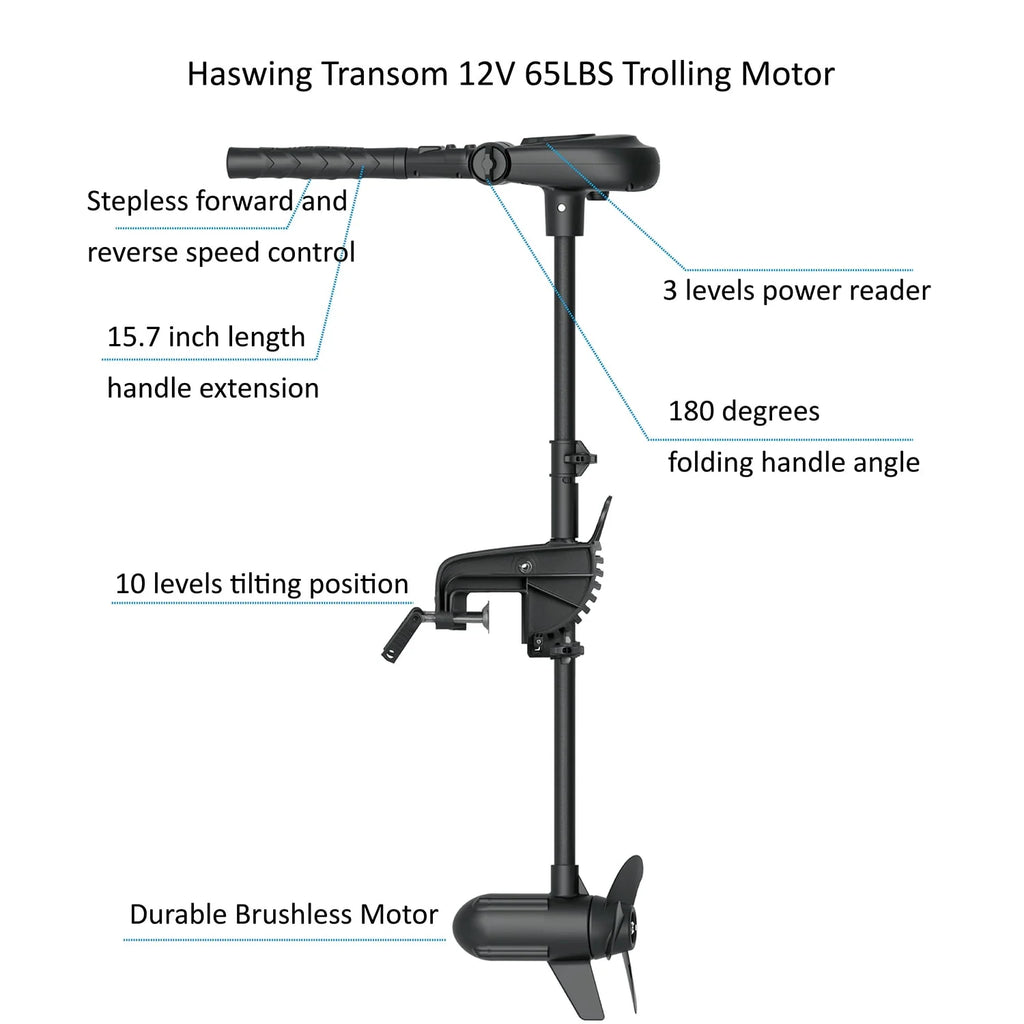 AQUOS 12.5ft Inflatable Pontoon Boat with Haswing 12V 55LBS Remote Trolling Motor N961