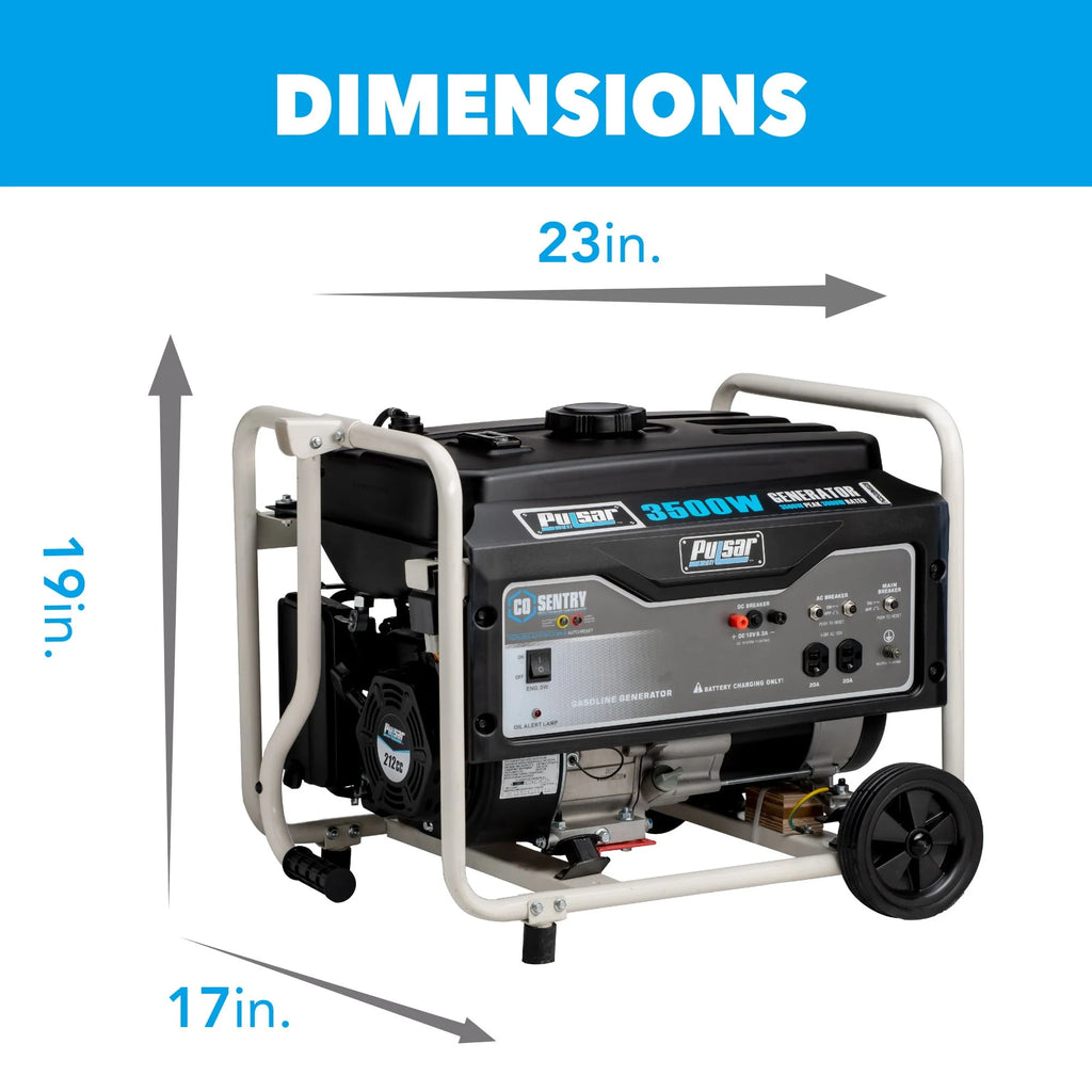 Pulsar 3500-Watt Gasoline Generator with CO Sentry G231387