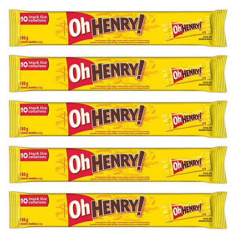 HERSHEY'S Oh Henry! Snack Size Candy Bars 10ct, 5 Pack E695534