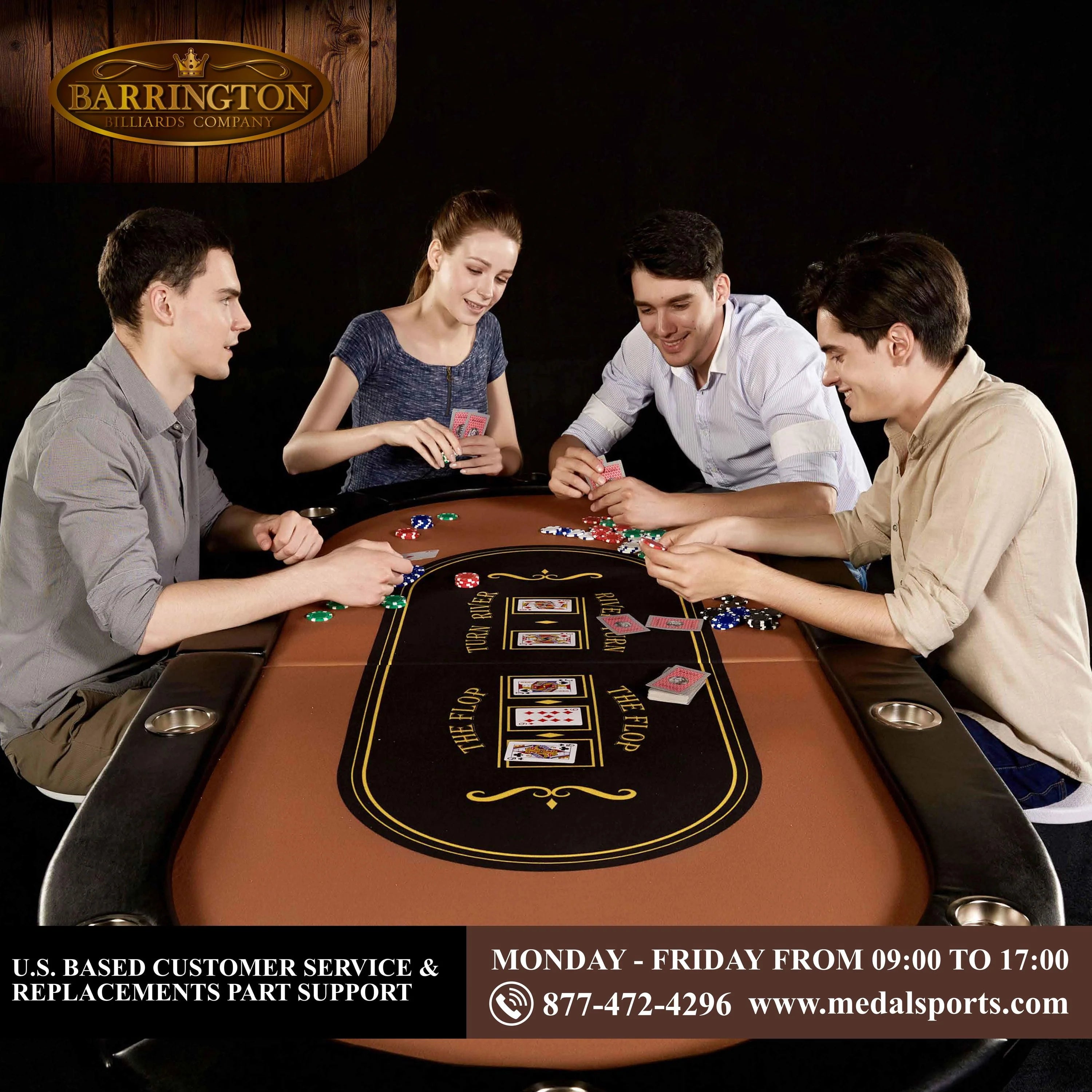 Barrington 10-Player Poker Table Y792819