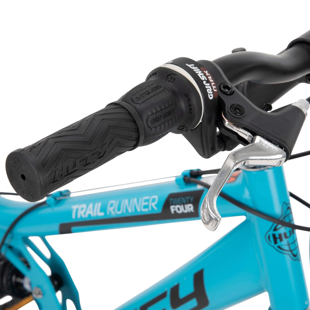 Huffy 24 Trail Runner Girls Full Suspension Mountain Bike, Teal Blue O256