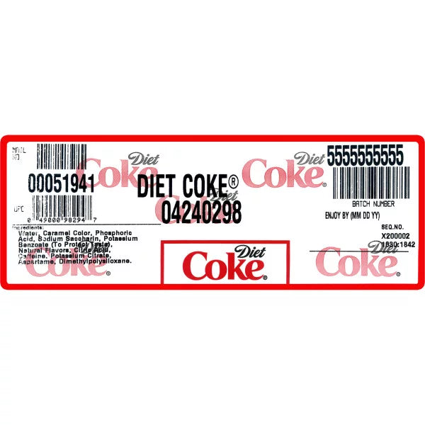 Diet Coke Bag in Box, 2.5 Gallons A620459