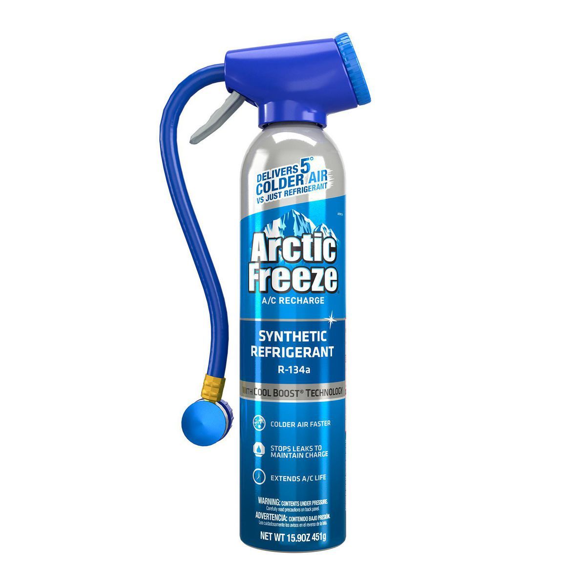ARCTIC FREEZE 15.9 oz. Synthetic R-134A Refrigerant with Dispenser and Gauge - CARB Certified
