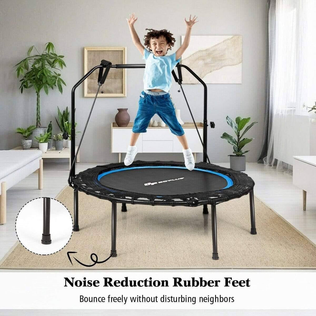 Costway Foldable Fitness Rebounder Trampoline with Resistance Bands K8673