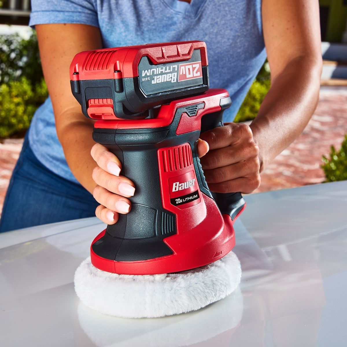 BAUER 20V Cordless 6 in. Compact Orbital Polisher/Buffer Tool Only V629