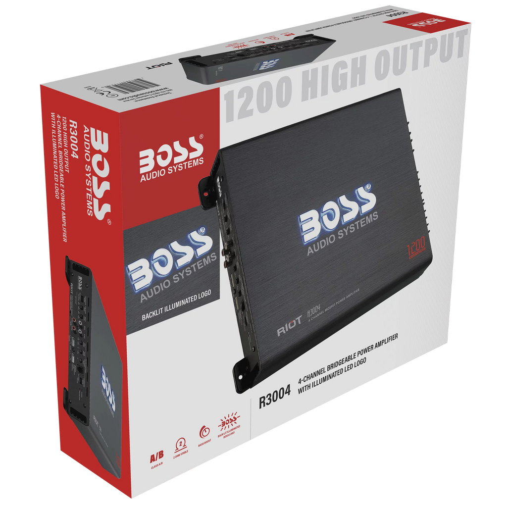 BOSS Audio Systems R3004 Riot Series 4 Channel Car Amplifier J9226