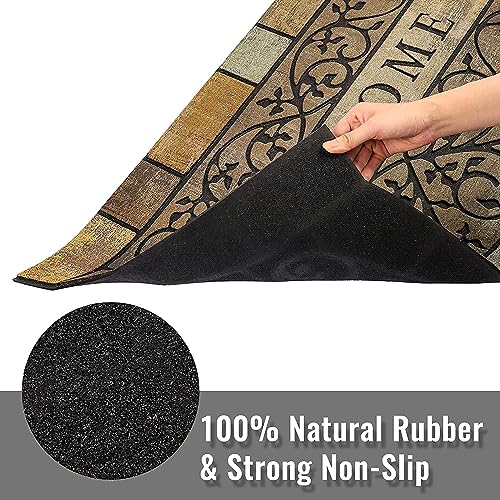 Durable Welcome Door Mats 24x36 Non-Slip Rubber Backing Outdoor Entry Mat C88828