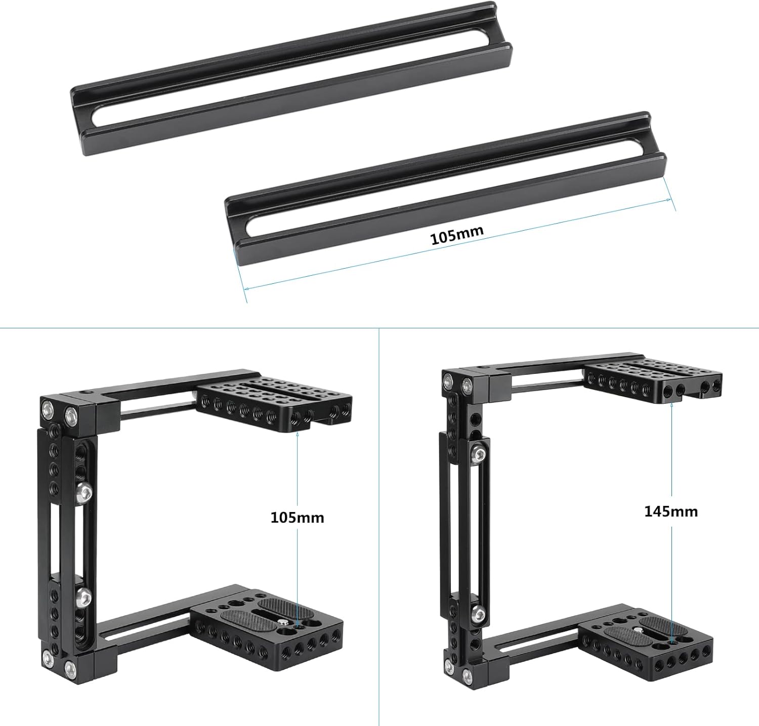 CAMVATE Universal Adjustable Camera Cage with Left Handle Grip M7744
