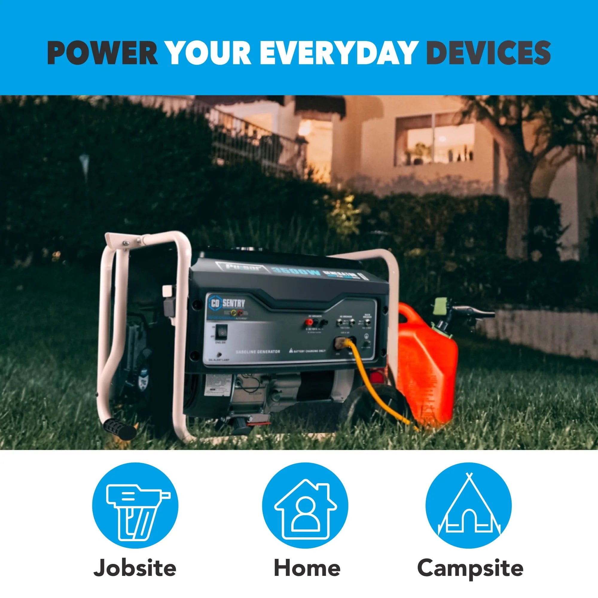 Pulsar 3500-Watt Gasoline Generator with CO Sentry G231387