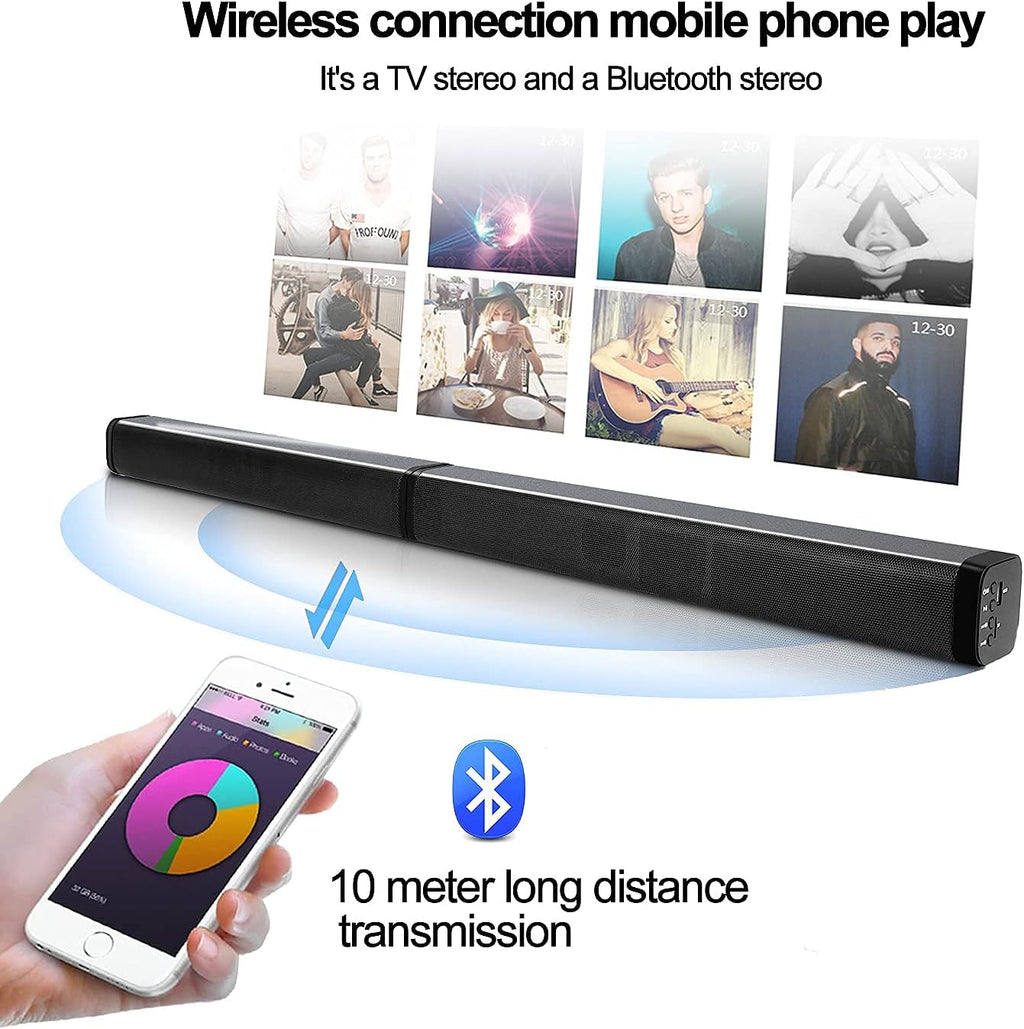 Sound Bar for TV with Surround Sound, 2-in-1 Home Theater, Remote Control, Wall Mountable P95326