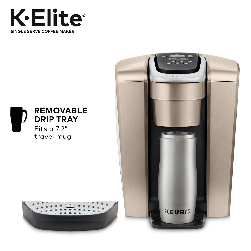 Keurig K-Elite Single-Serve K-Cup Pod Coffee Maker, Brushed Silver E378947