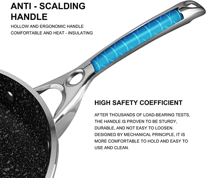 MUSENTIAL 10" Non-stick Frying Pan with Glass Lid, Black J593