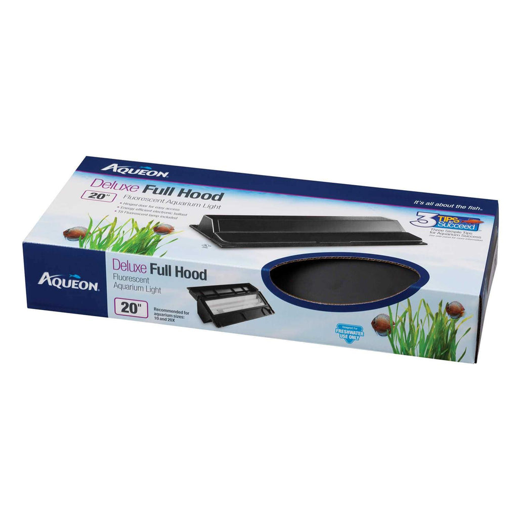 Aqueon Aquarium Black Fluorescent Deluxe Full Hood L7890