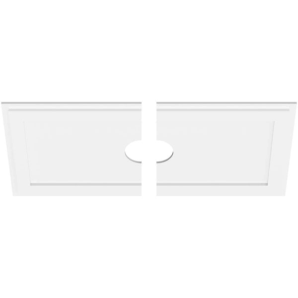 Rectangle Architectural Grade PVC Ceiling Medallion Two Piece W120