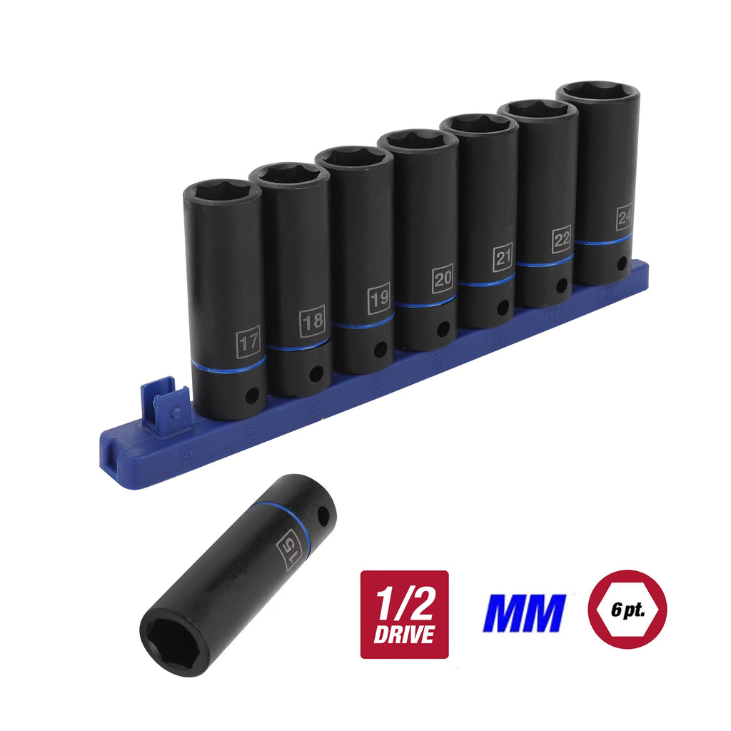 Hyper Tough 9-Piece 1/2 inch Drive Impact Socket Set H6664