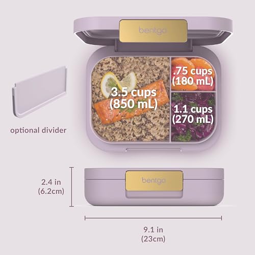 Bentgo Modern Adult & Teen Bento Lunch Box, Leak-Resistant, BPA-Free, Dark Gray G5523