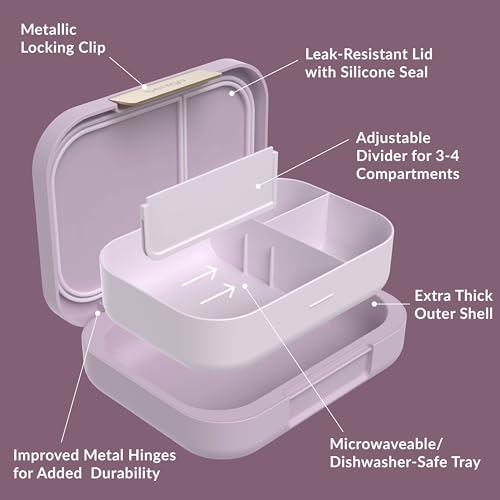 Bentgo Modern Adult & Teen Bento Lunch Box, Leak-Resistant, BPA-Free, Dark Gray G5523