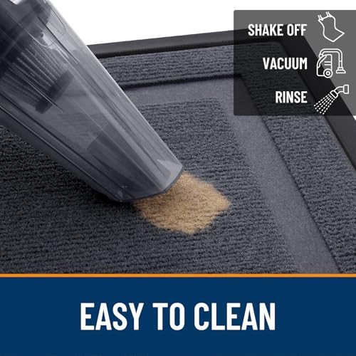 OLANLY Front Door Mat Indoor Outdoor Entrance, Waterproof, 36x24, Black P2970