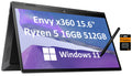 HP Envy X360 15 2-in-1 Touchscreen (Ryzen 5 5625U, 16GB RAM, 512GB SSD, Active Stylus, Laptop Bag) AMD 6-Core(Beat i7-1165G7) 15.6" FHD Convertible Laptop, Backlit, Pen, Alexa, Windows 11 Home - 2022