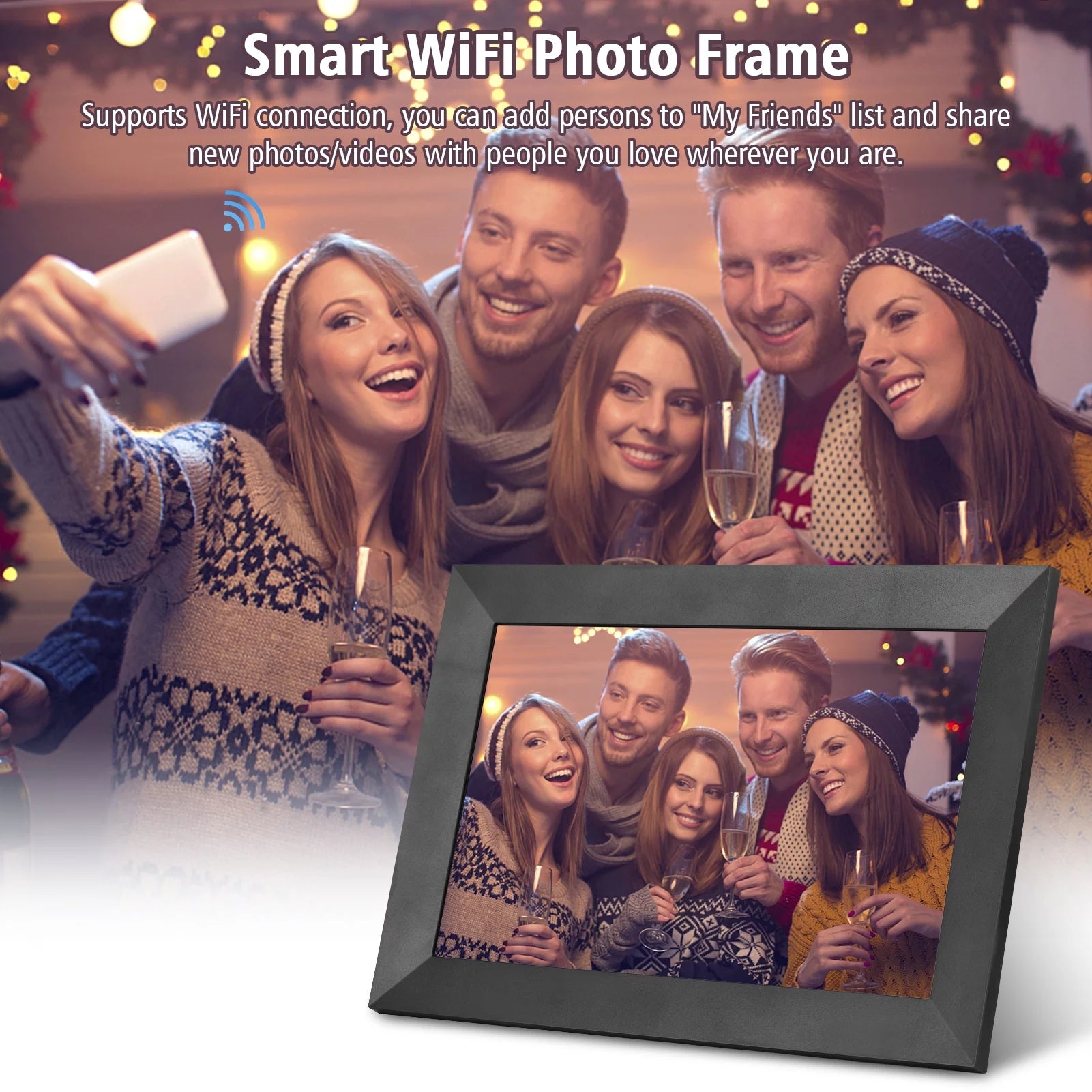 Dcenta 10.1 Inch Smart WiFi Digital Picture Frame with Touchscreen I495