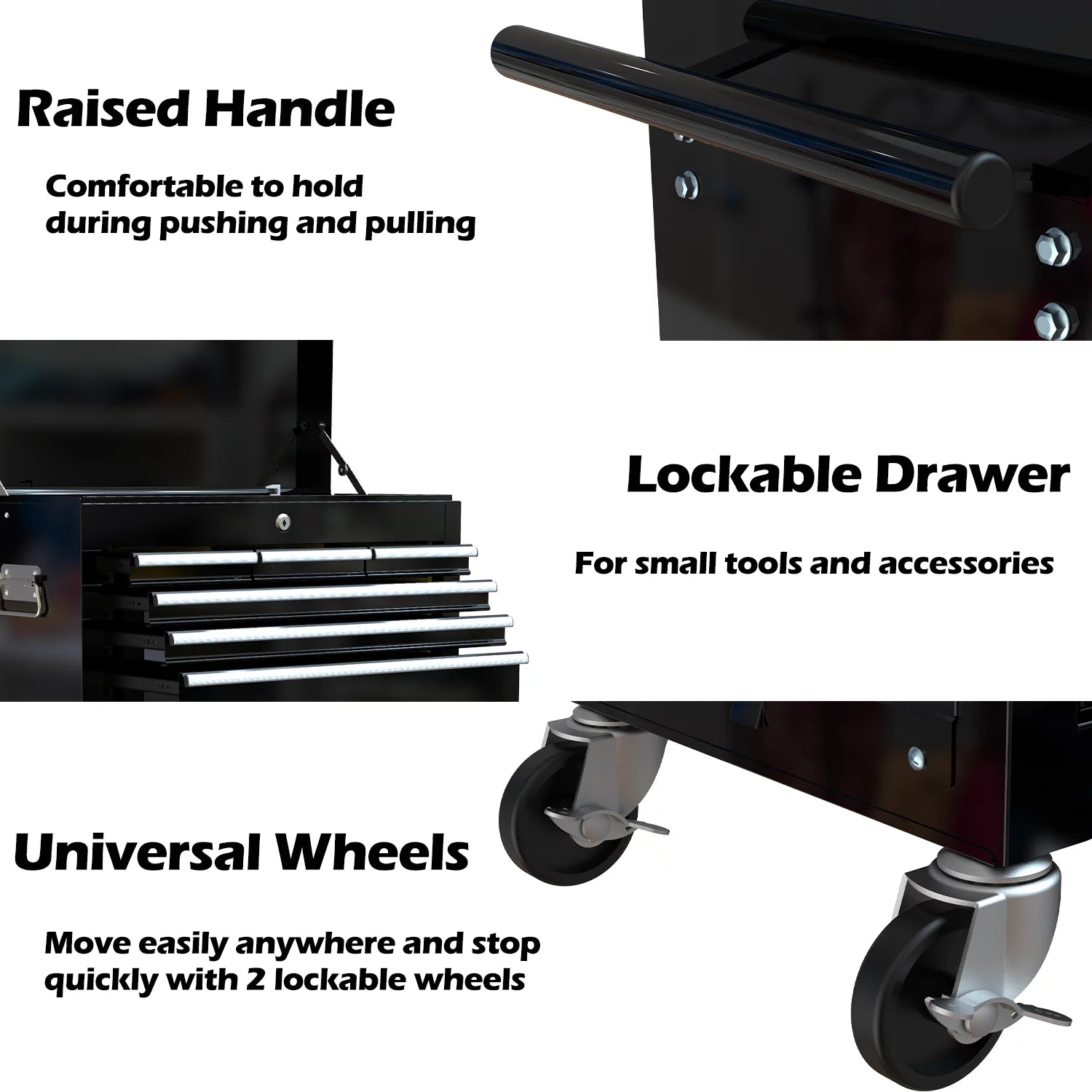 Blue 8-Drawer Rolling Tool Chest with Wheels and Lock Z60320