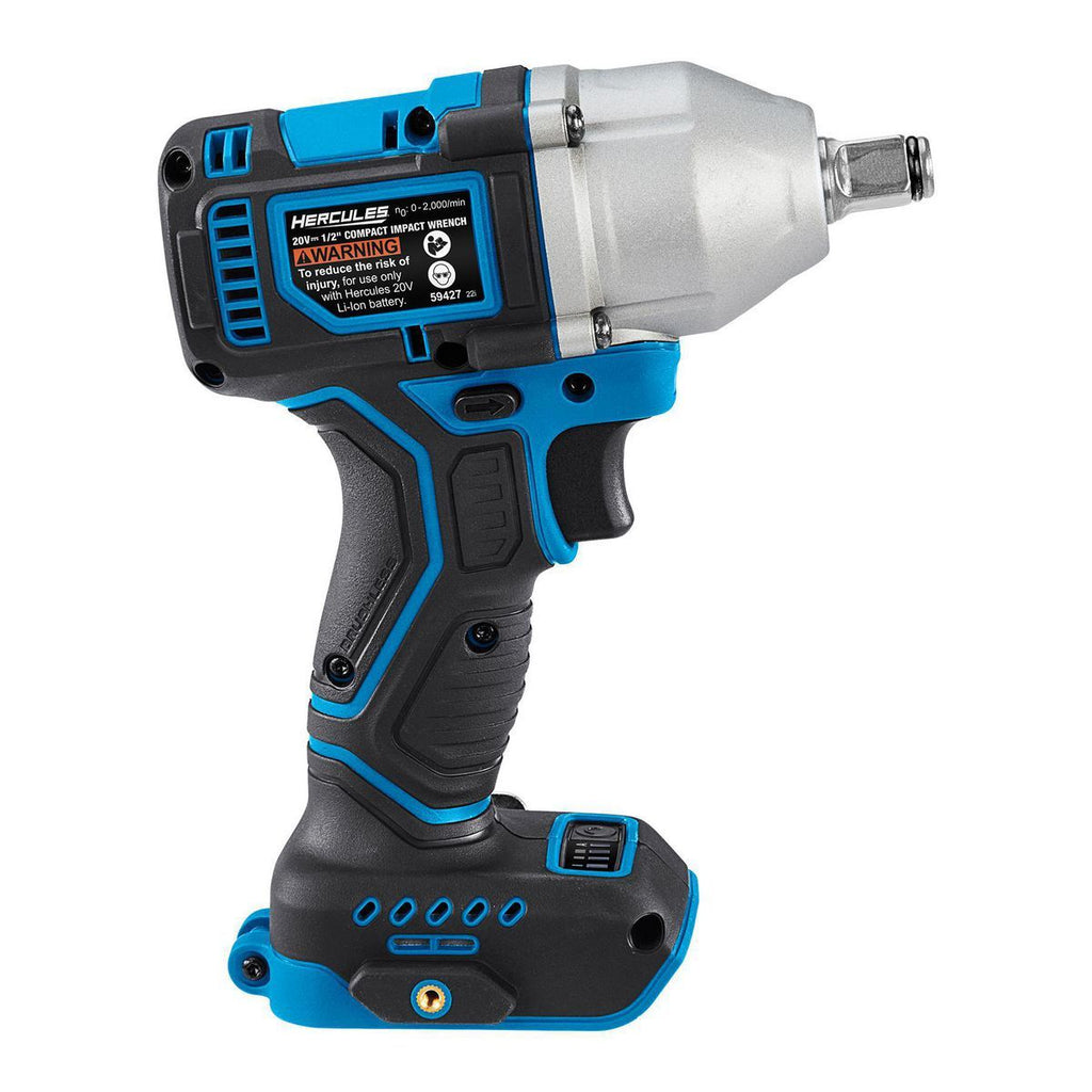 HERCULES 20V Brushless 1/2 in. Compact 4-Mode Impact Wrench, Tool Only W233