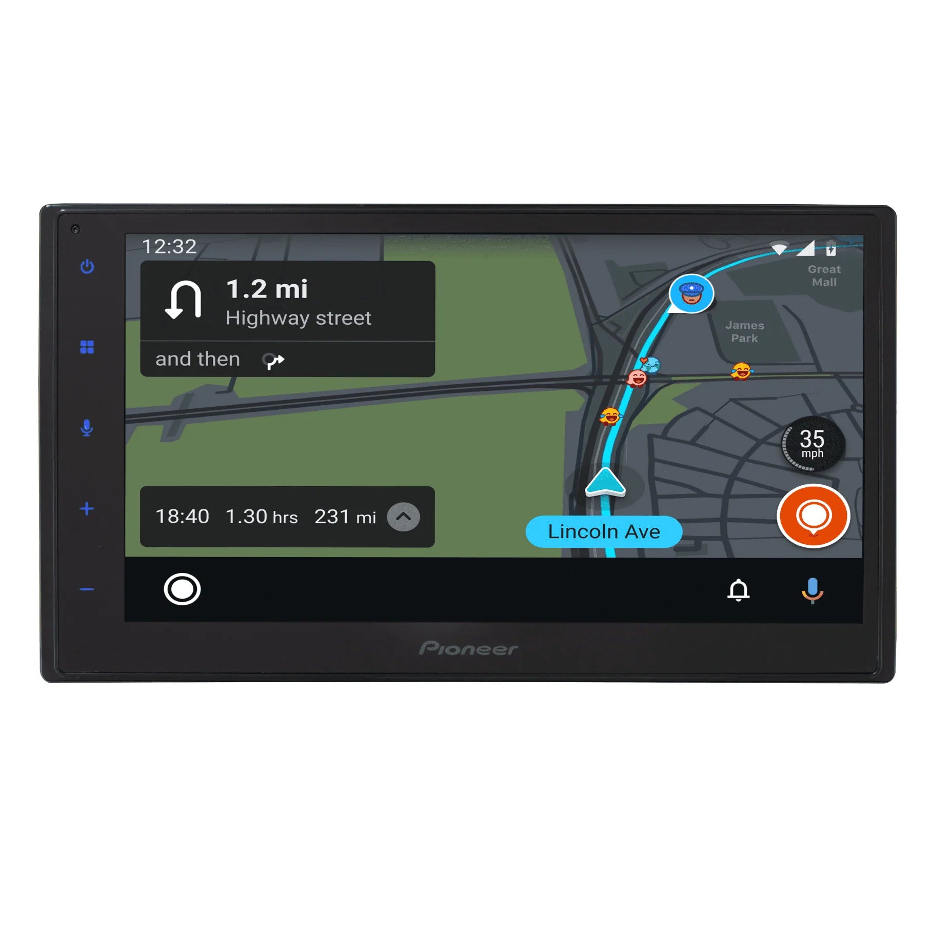 Pioneer DMH-160BT 6.8" Digital Media Receiver with Bluetooth, Double Din W8842