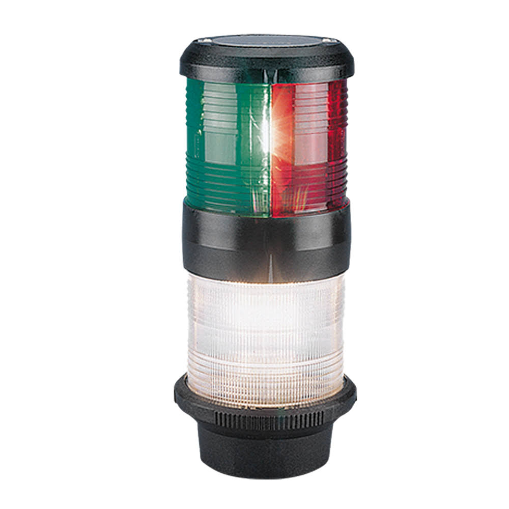 Aqua Signal 40700-7 Series 40 Tri-Color/Anchor Deck Mount Light - Black Housing
