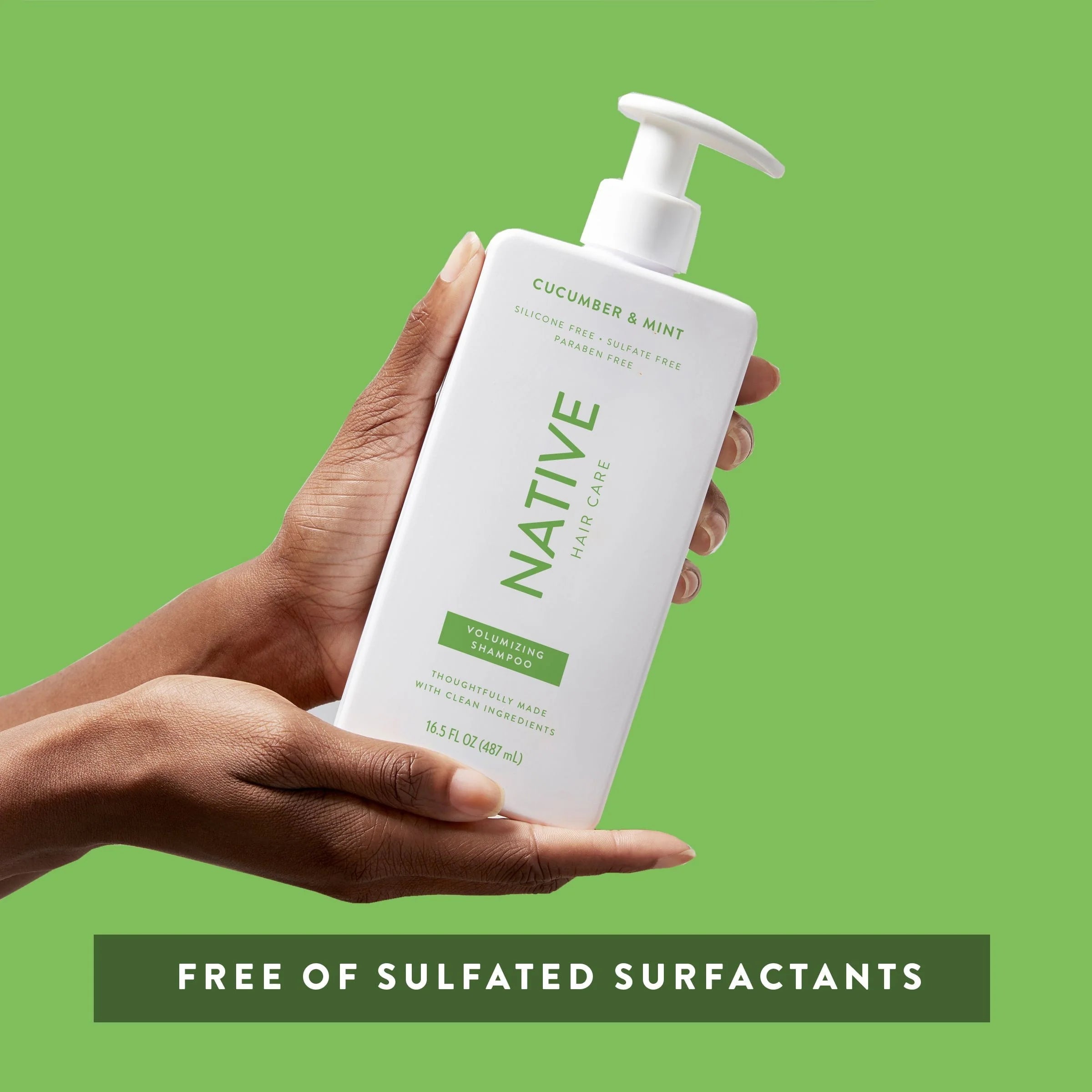 Native Volumizing Shampoo, Cucumber & Mint, Sulfate Free, 16.5 oz E747