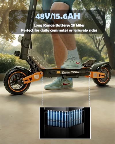 Ruitoo Electric Scooter 1000W Motor, Off Road Foldable E-Scooter for Adults H59744