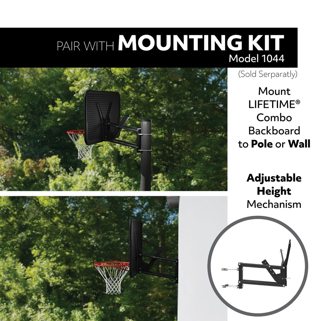 Lifetime 44 Inch Polycarbonate Basketball Backboard and Rim Combo O797319