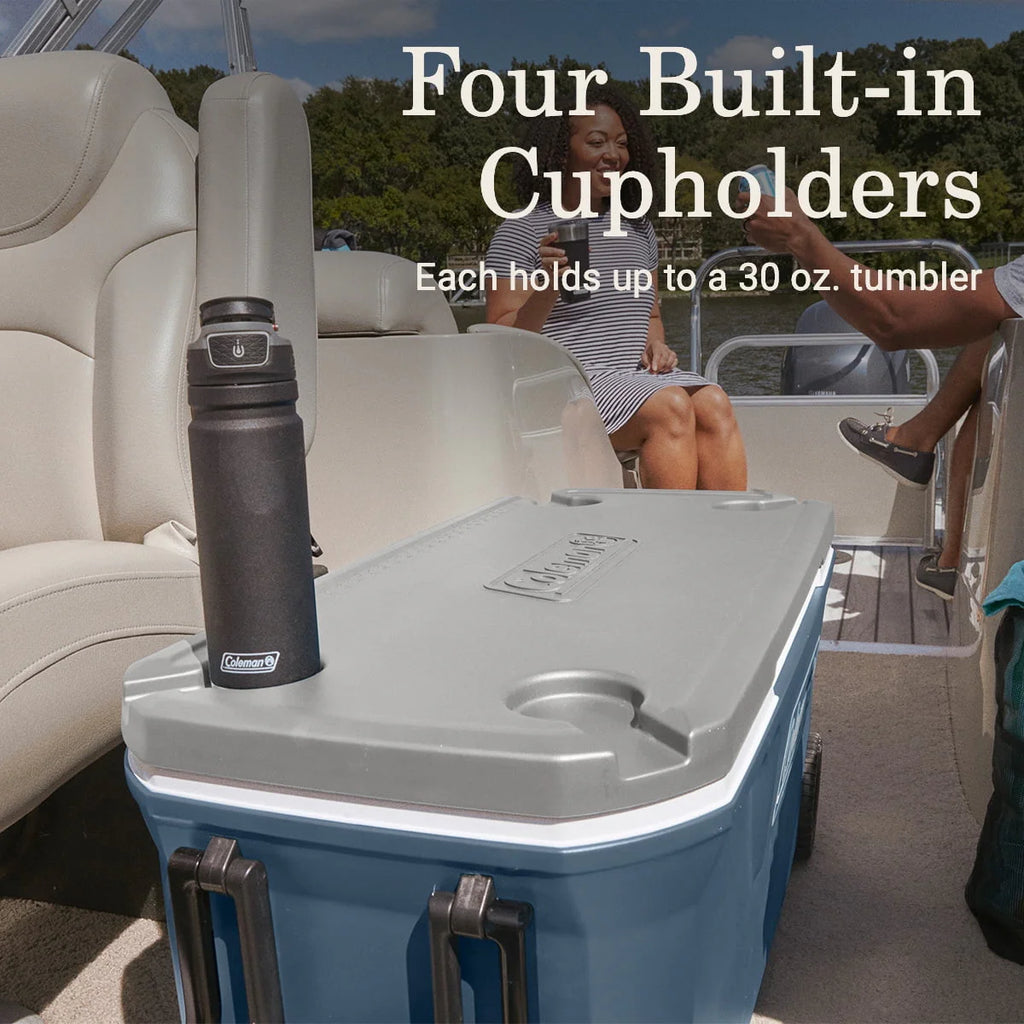 Coleman 316 Series 100QT Hard Chest Wheeled Cooler, Lakeside Blue H646398