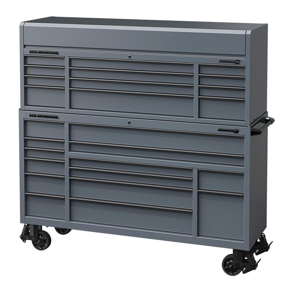 U.S. General 72 in. Triple-Bank Roll Cab, Series 3, Slate Gray V981709