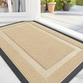 OLANLY Front Door Mat Indoor Outdoor Entrance, Waterproof All-Season, All-Weather Doormat, Sturdy Natural Rubber, Fade Resistant, Low Profile, Easy Clean Patio Porch Entryway Mat, 36x24, Black