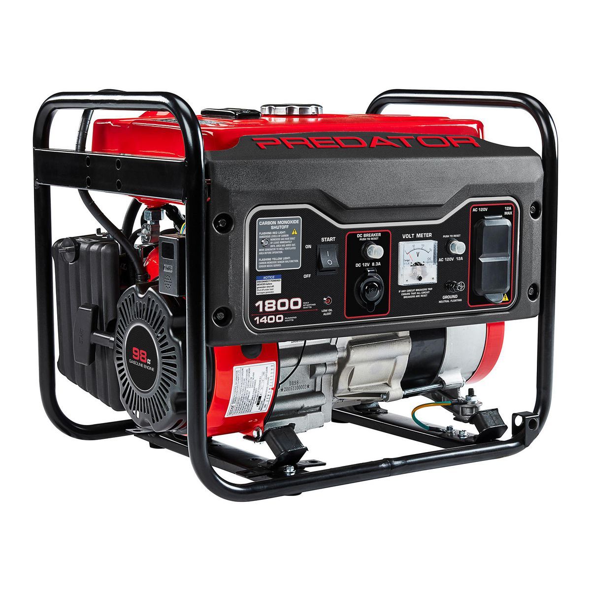 PREDATOR 1800 Watt Gas-Powered Portable Generator with CO SECURE Technology Q277