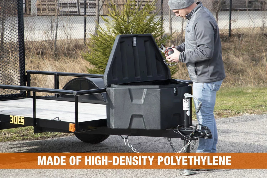 Buyers Products 1701680 Trailer Tongue Tool Storage Box, Black X6826