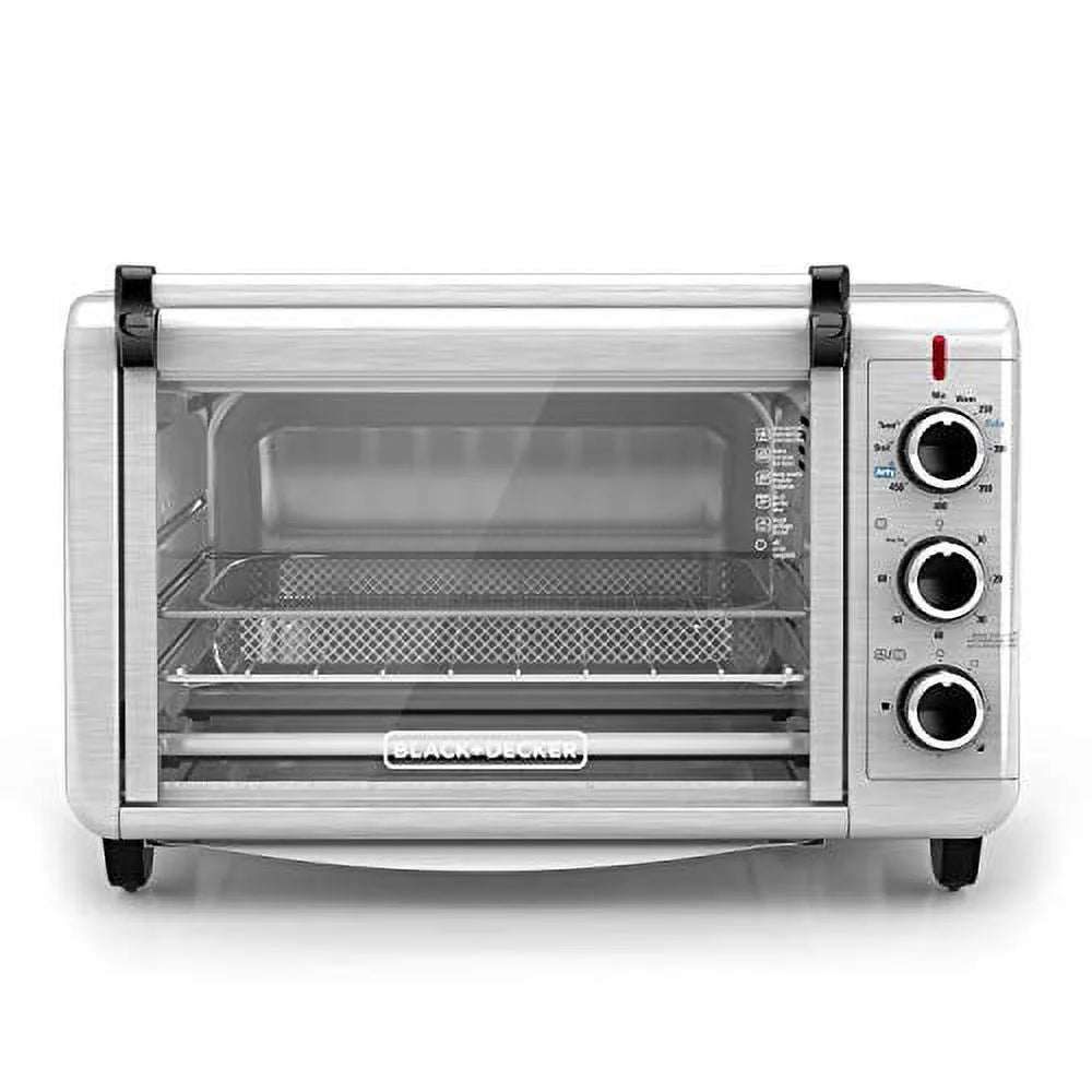 BLACK+DECKER Crisp 'N Bake Air Fry Toaster Oven, Stainless Steel, 6 Slice P6951