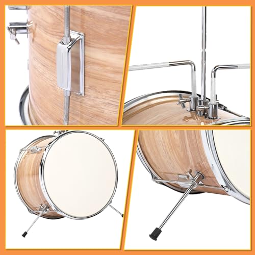 Ktaxon 5-Piece Junior Drum Set with Throne, Pedal & Drumsticks, Black Y61267