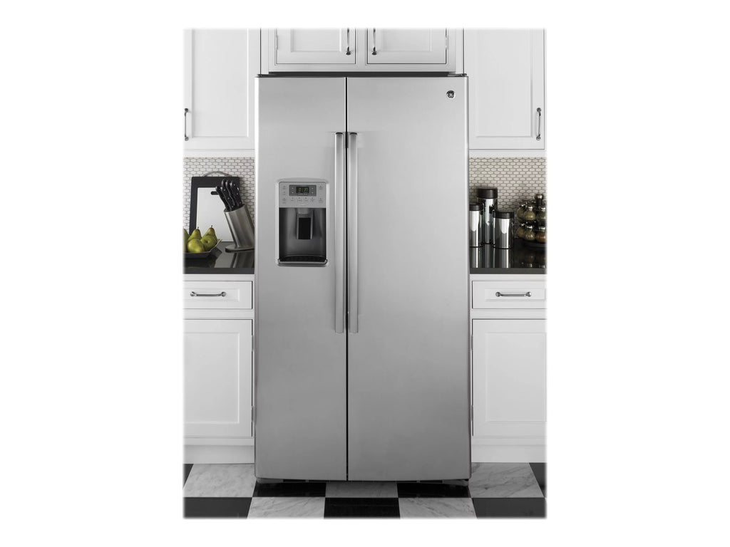 GE Profile PSS28KSHSS Side-by-Side Refrigerator with Water and Ice Dispenser, Stainless Steel Q119816