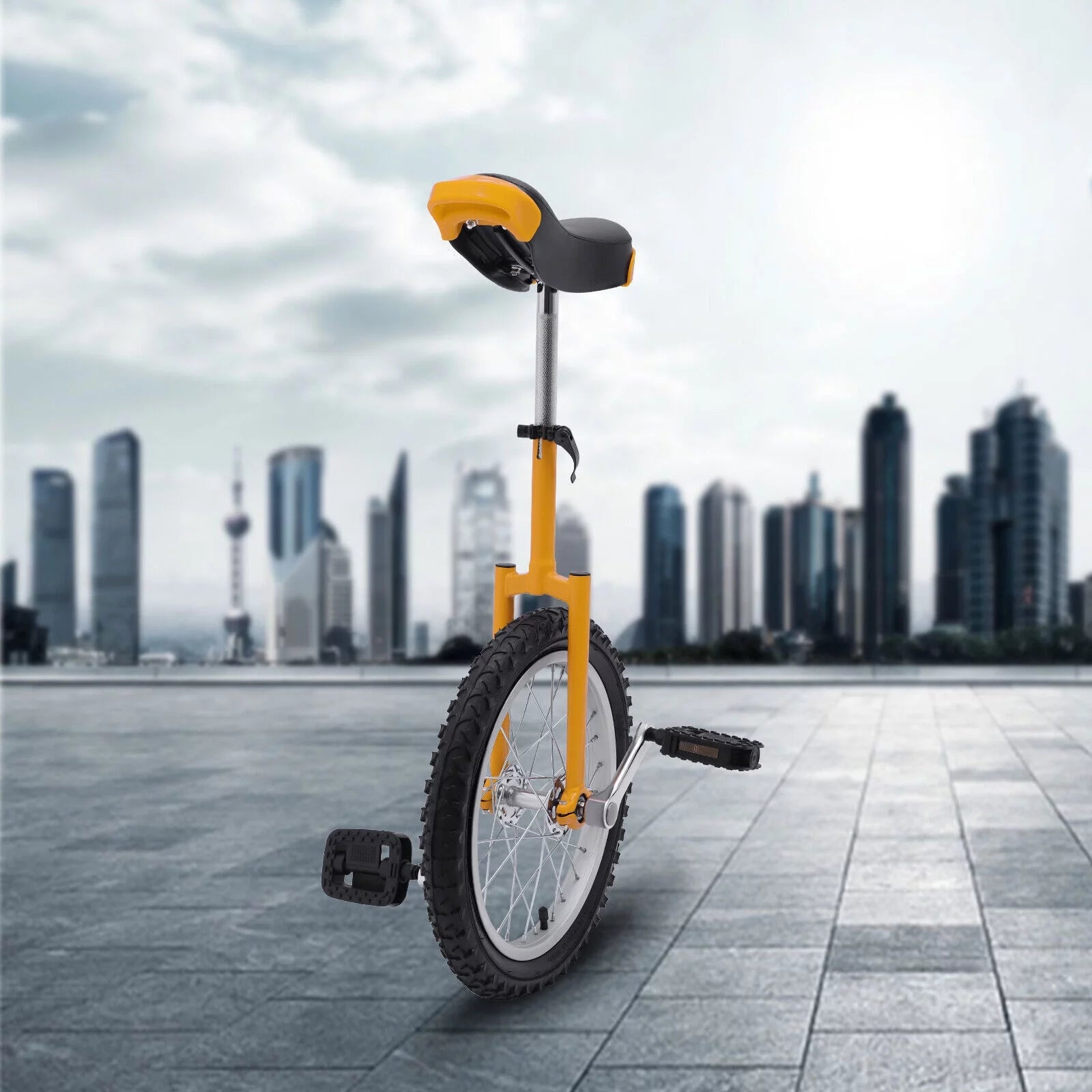 16 Wheel Unicycle with Steel Rim, Adjustable Height for Adults Kids I34001