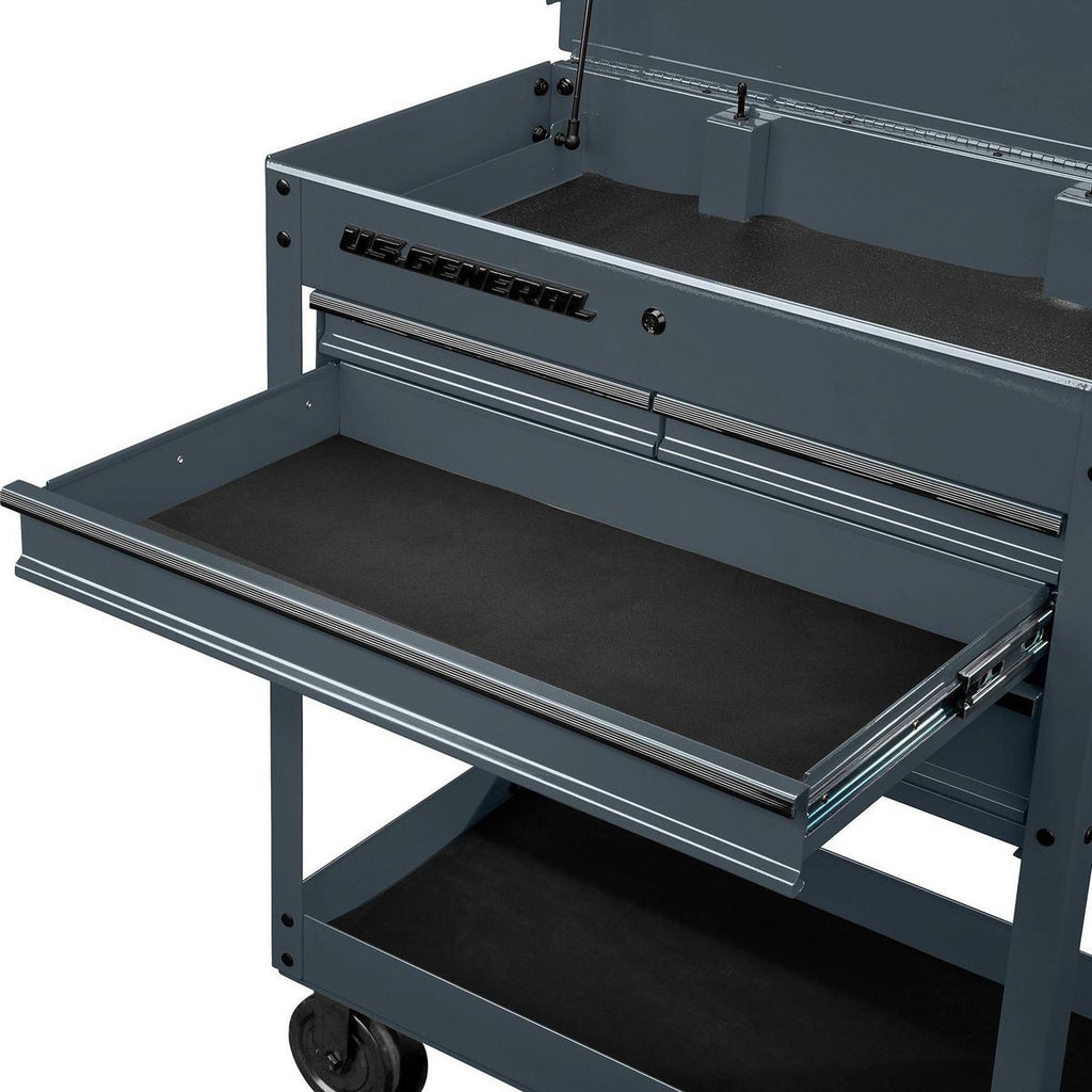 U.S. GENERAL 30 in. 4-Drawer Tech Cart, Red Y546116