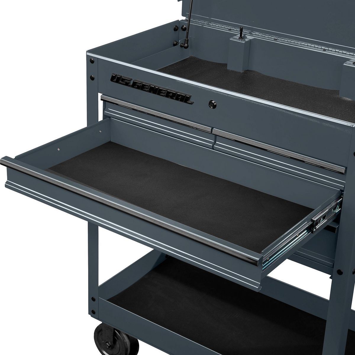 U.S. GENERAL 30 in. 4-Drawer Tech Cart, Red Y546116