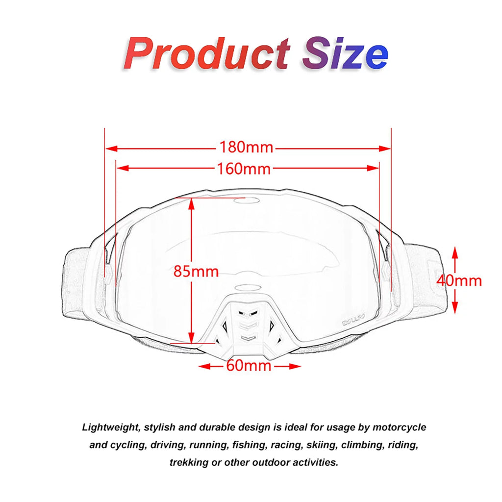 Motorcycle Motocross Goggles for Dirt Bike ATV MX Off-Road K9519