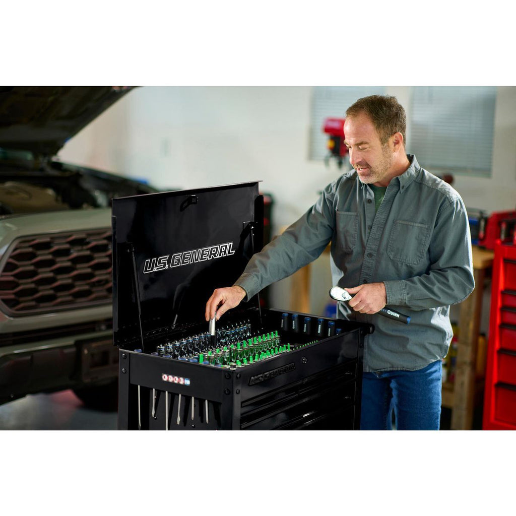 U.S. GENERAL 30 in. 4-Drawer Tech Cart, Red Y546116