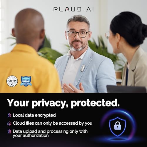 PLAUD NotePin AI Voice Recorder, 64GB, Lunar Silver R2605