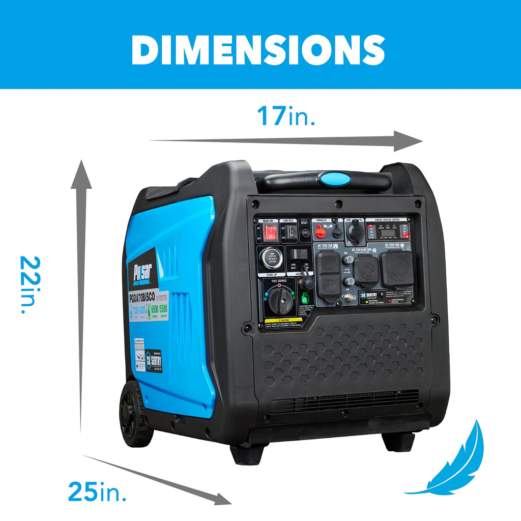 Pulsar 7,250 Watt Dual Fuel Inverter Generator with Remote Start Z9256